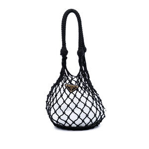 Pre-Loved Prada Mesh and Leather Bucket Bag